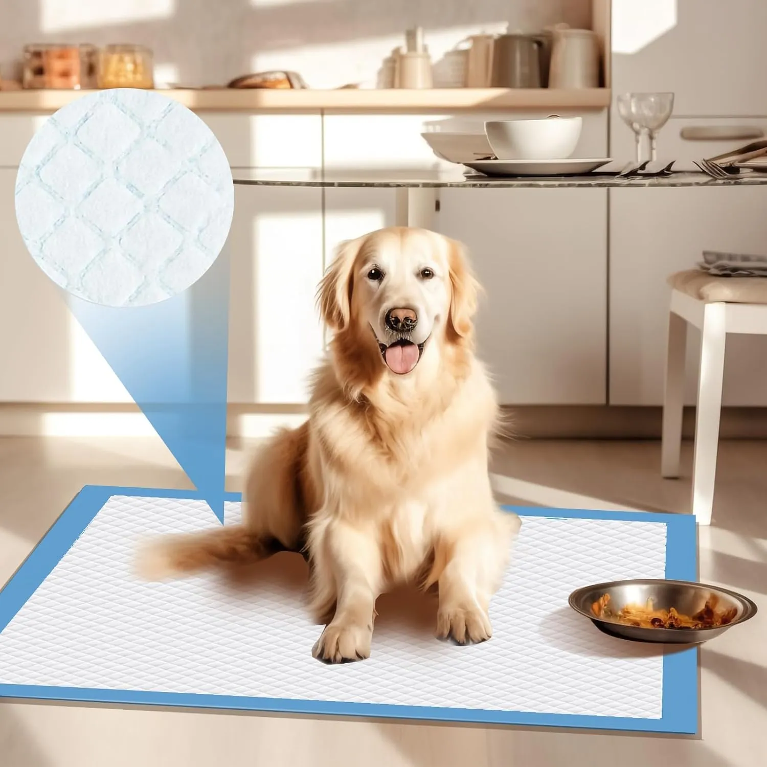 200 Packs 17"x22" Disposable Puppy Pads, Dog Training Pads, Super Absorbency Disposable Underpads with Leak-Proof and Odor Control, Disposable Training Pads for Puppies, Dogs, Cats, Rabbits