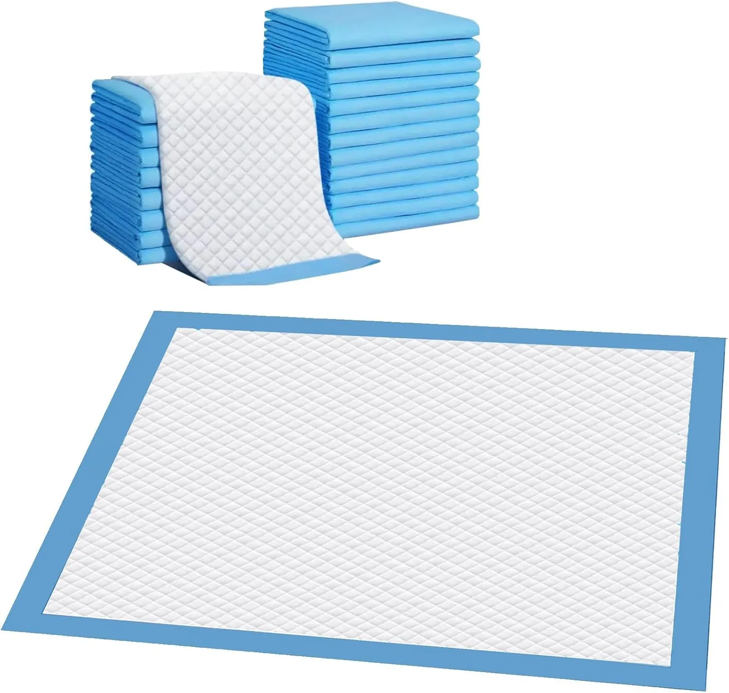 80 Packs 30"x36" Disposable Puppy Pads, Dog Training Pads, Super Absorbency Disposable Underpads with Leak-Proof and Odor Control, Disposable Training Pads for Puppies, Dogs, Cats, Rabbits