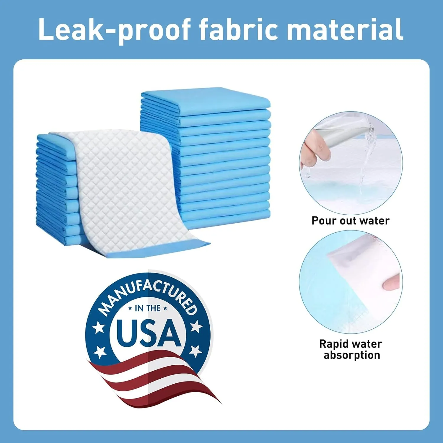 80 Packs 30"x36" Disposable Puppy Pads, Dog Training Pads, Super Absorbency Disposable Underpads with Leak-Proof and Odor Control, Disposable Training Pads for Puppies, Dogs, Cats, Rabbits