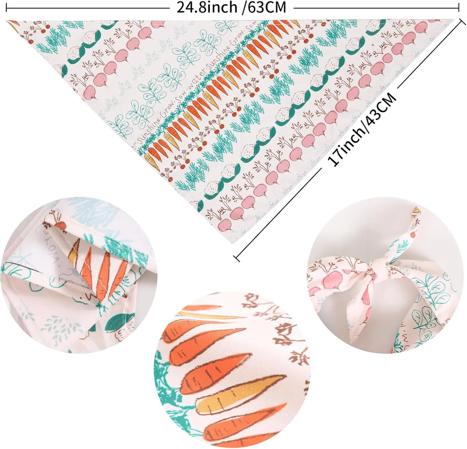 9 Pack Dog Bandanas, Polyester Dog Bandana Bulk for Boy Girl, Pet Scarf Washable, Flower Pattern