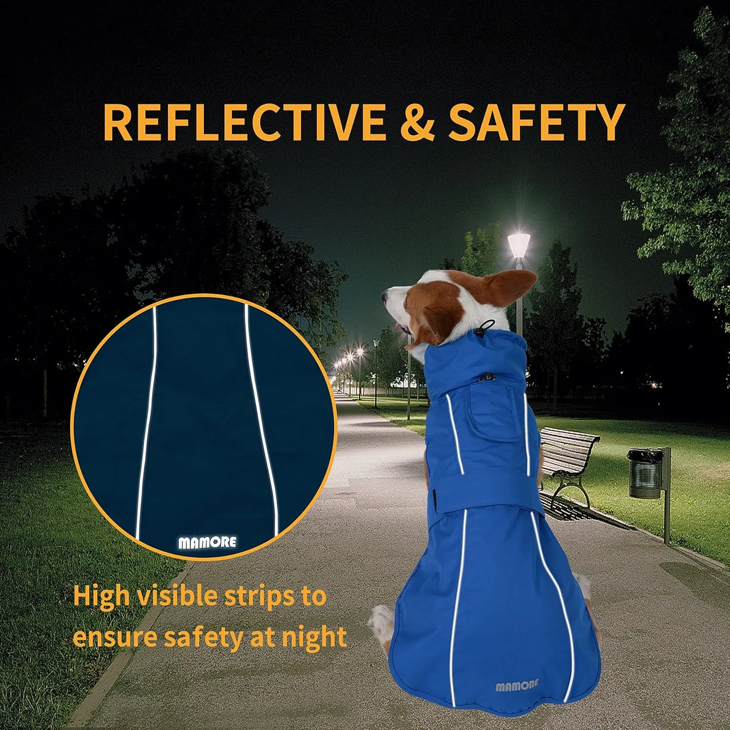 Adjustable Waterproof Dog Raincoat for Dogs,Lightweight Pet Rain Jacket Puppy Clothes with Reflective Strip for Small Medium Large Dogs (Army Green, Large)