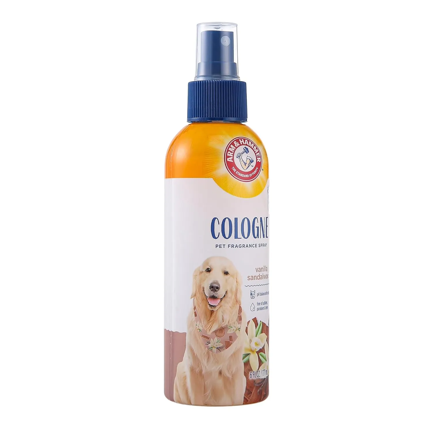 Arm & Hammer for Pets Cologne Pet Fragrance Spray for Dogs with Deodorizing Baking Soda, Vanilla Sandalwood Scented Dog Spray, 6 Ounces