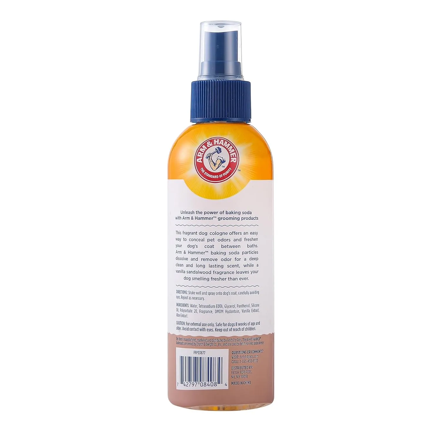 Arm & Hammer for Pets Cologne Pet Fragrance Spray for Dogs with Deodorizing Baking Soda, Vanilla Sandalwood Scented Dog Spray, 6 Ounces