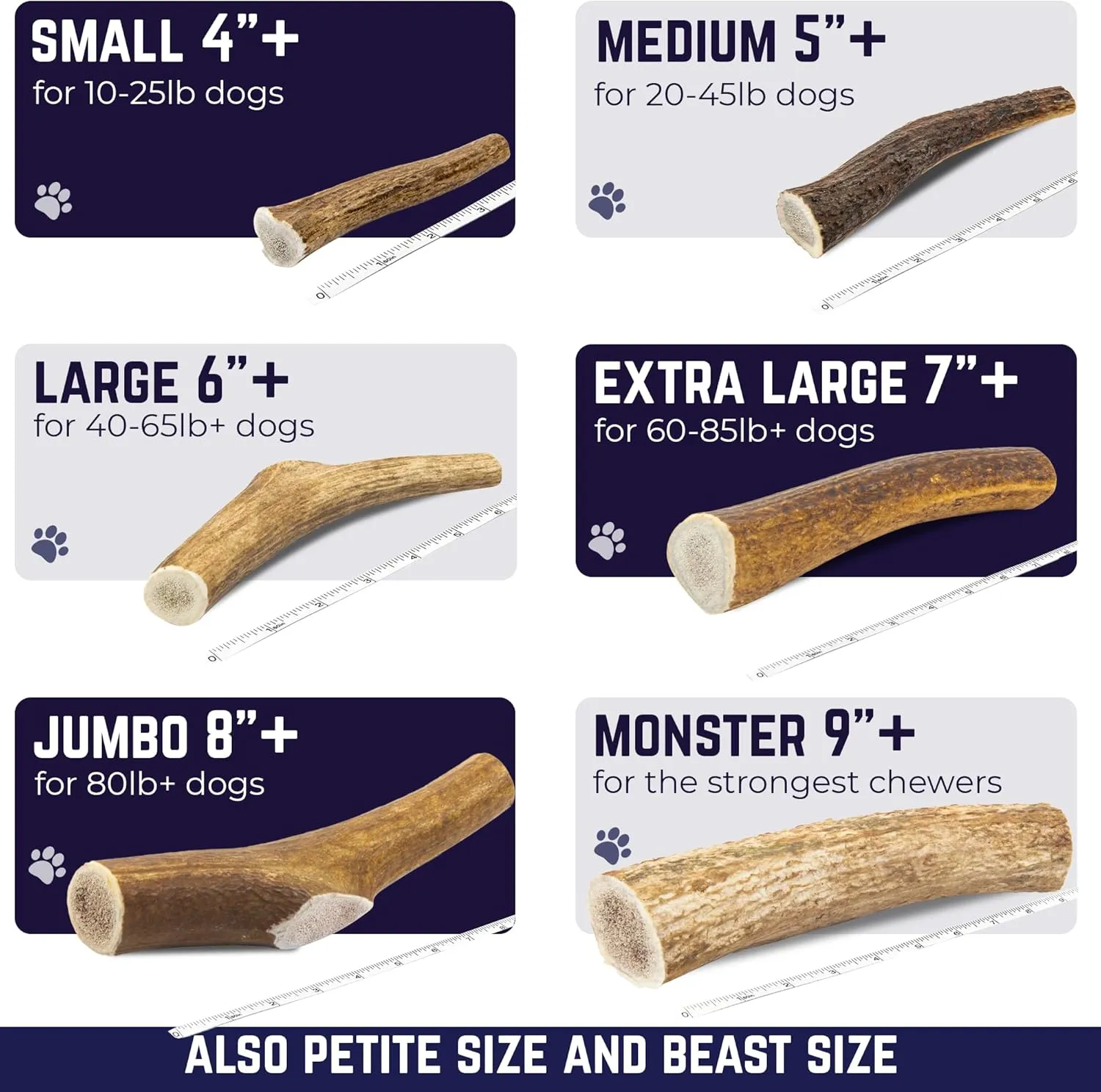 Devil Dog Pet Co. Elk Antlers for Dogs, Medium 5" , 1 Pack, Grade A Long Lasting Chew for Aggressive Chewers, Premium USA Naturally Shed Antler  Healthy, No Odor, Durable Dog Chew