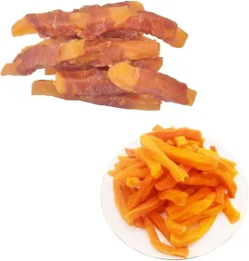 Dog Treats, Chicken Wrapped Sweet Potato Dog Treats, Puppy Training Snacks Rawhide Free Treats and Sweet Potato Dog Treats