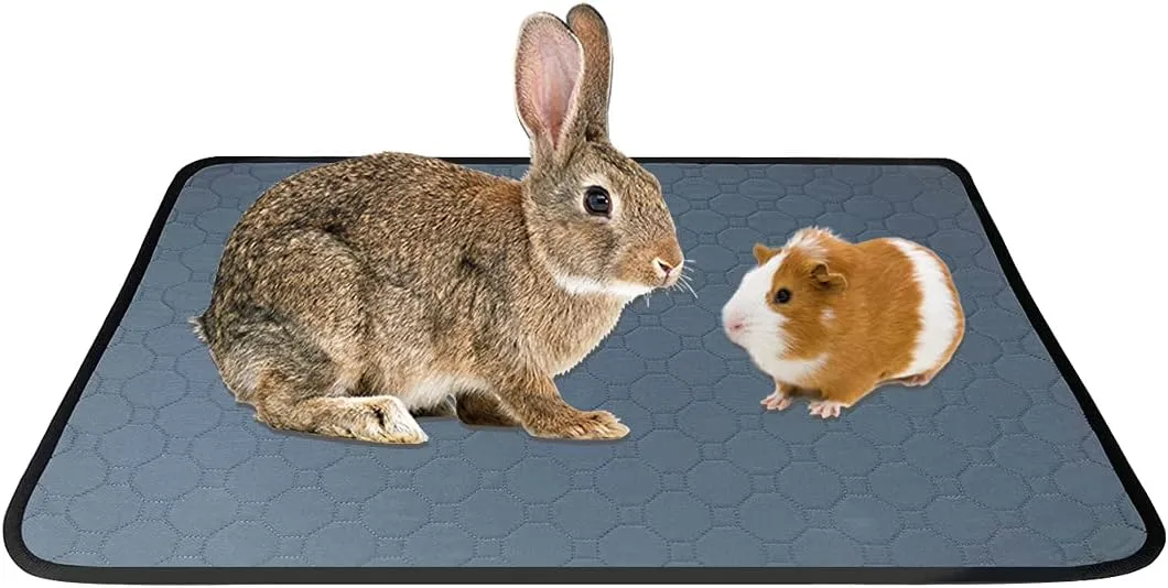 Guinea Pig Fleece Cage Liners, Washable & Reusable Guinea Pig Pee Pads, Waterproof & Anti Slip Guinea Pig Bedding for C&C Guinea Pig Cages, Highly Absorbent Pee Pad for Hamsters, Rabbits, Dog, Puppies