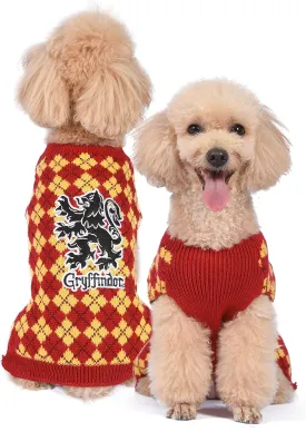 Harry Potter: Gryffindor Pet Sweater - Medium | Harry Potter Costumes for Dogs FF19070 | Harry Potter Dog Apparel & Accessories for Hogwarts Houses, Gryffindor Red