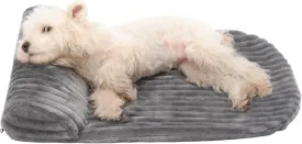 Jiupety Bolster Dog Pillow with Orthopedic, Benefit for Cervical Vertebra, Machine Washable, Pet Pillow Bed Met for Small Medium Large Dogs, Gray, L