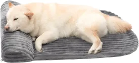 Jiupety Bolster Dog Pillow with Orthopedic, Benefit for Cervical Vertebra, Machine Washable, Pet Pillow Bed Met for Small Medium Large Dogs, Gray, XL
