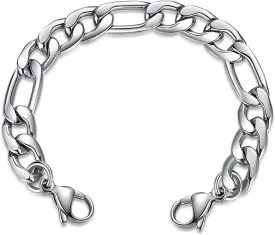 LinnaLove-Stainless Steel Figaro Chain lnterchangeable Medical Alert Bracelets - (Just Chain)