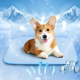 Nobleza Dog Cooling Pad, Durable Dog Chill Bed Leakproof Pet Cooling Mat Scratch-Resistant Design for Medium Dogs Cats Puppy in Hot Summer, Blue