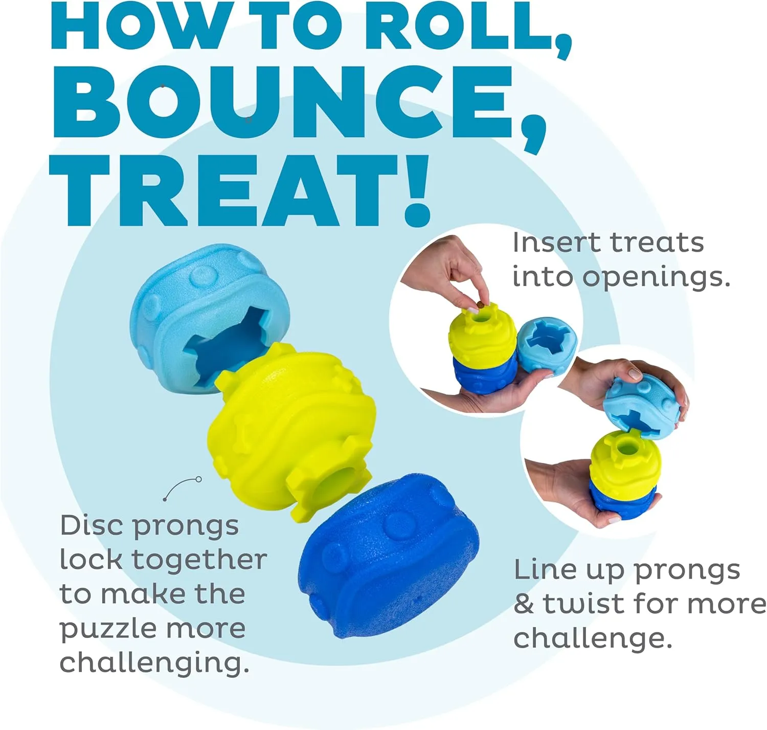 Outward Hound Treat Locking Discs Dog Treat Dispenser Puzzle Toy