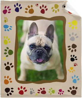 Personalized Dog Throw Blanket for Pets Custom Puppy Dog Blanket with Photo & Name for Dogs,Cats,Pets As Souvenir & Gift 40"x30" for Pets
