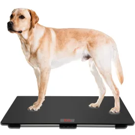 Pet Scale for Large Dog, Dog Scale 31.5X 19.7 Inches, Veterinary Scale with Non-Slip Mat, Animal Scale Platform, Weight Capacity Up to 220lbs, Accuracy 10g, with Tare/Hold, Size L, Black