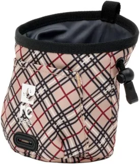 RC Pet Products Versatile, Convenient, Compact Essential Treat Bag | Tan Tartan
