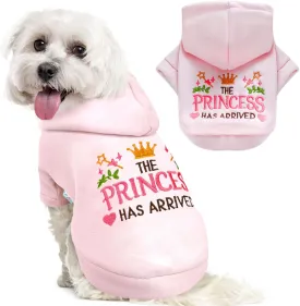 Small Dog Hoodie Clothes Cute Pink Princess Fleece Dog Sweater for Small Dogs Cats Girl Warm Puppy Sweatshirt with Leash D Ring Fall Winter XS Pet Outfits Chihuahua Yorkie Shihtzu(Pink,XS)