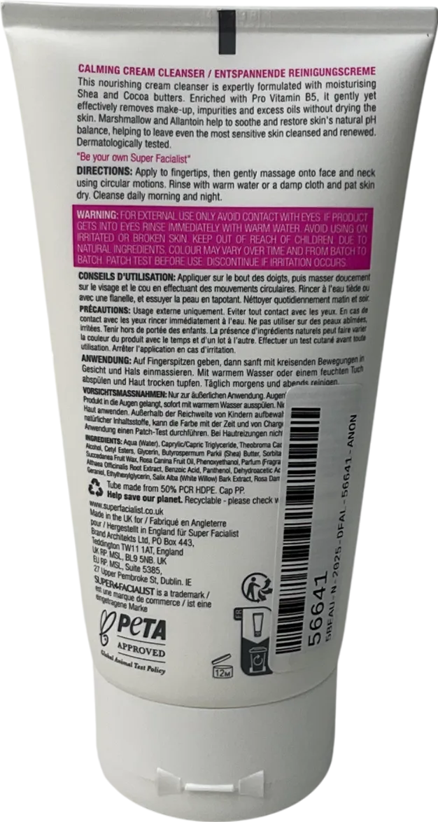 Super Facialist Rosehip Hydrate Calming Creamy Cleanser 150ml