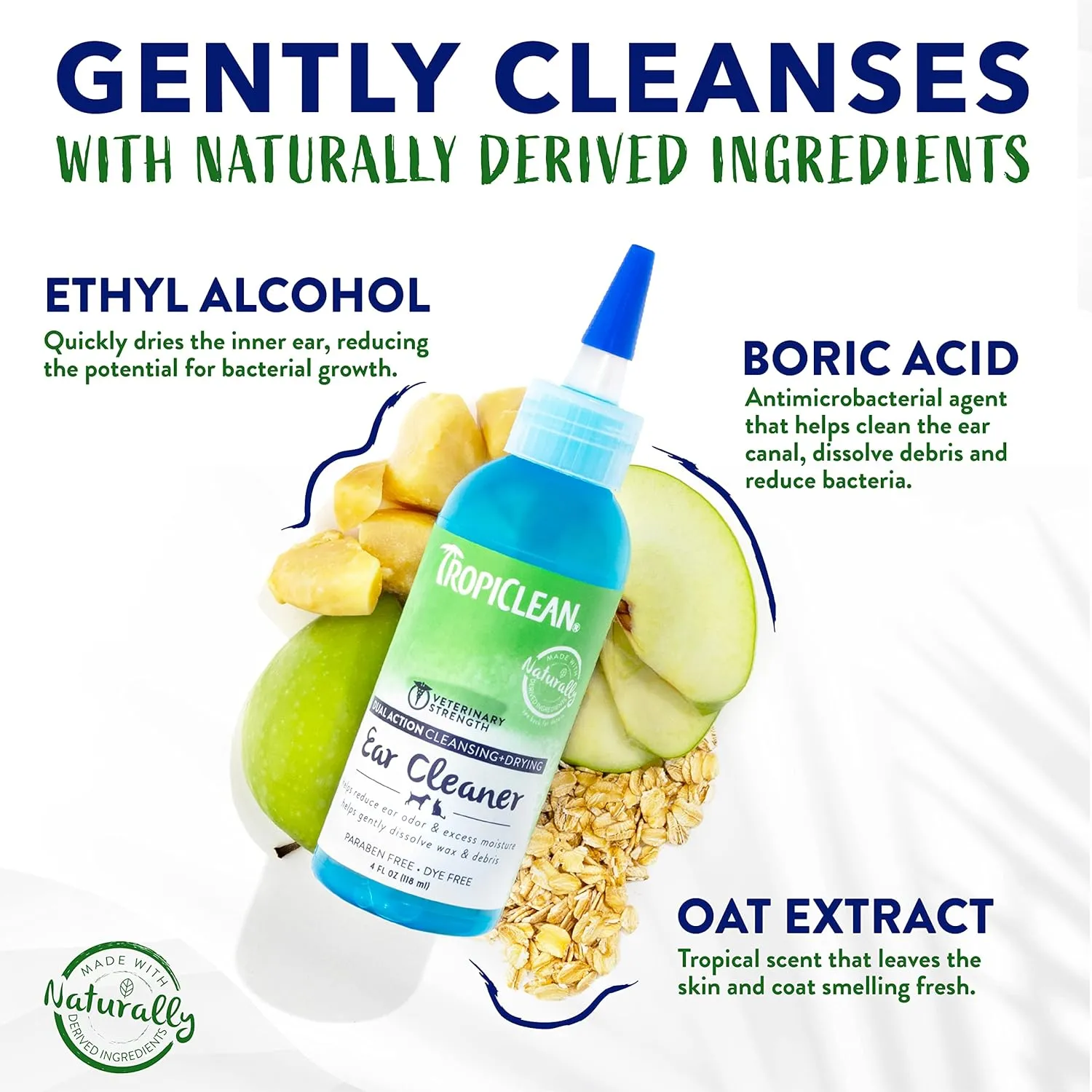 TropiClean Dual Action Ear Cleaner for Dog & Cat
