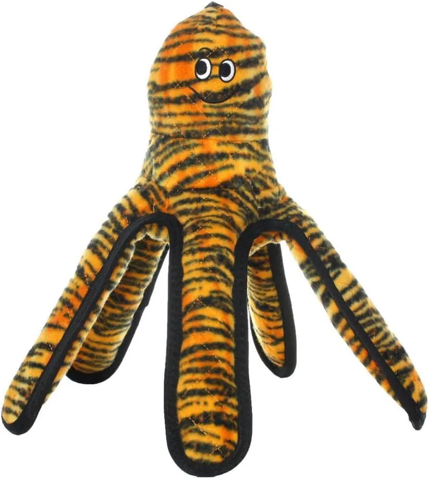 TUFFY - World's Tuffest Soft Dog Toy - MEGA Ocean Creature Large Octopus- Squeakers - Multiple Layers. Made Durable, Strong & Tough. Interactive Play (Tug, Toss & Fetch). Machine Washable & Floats
