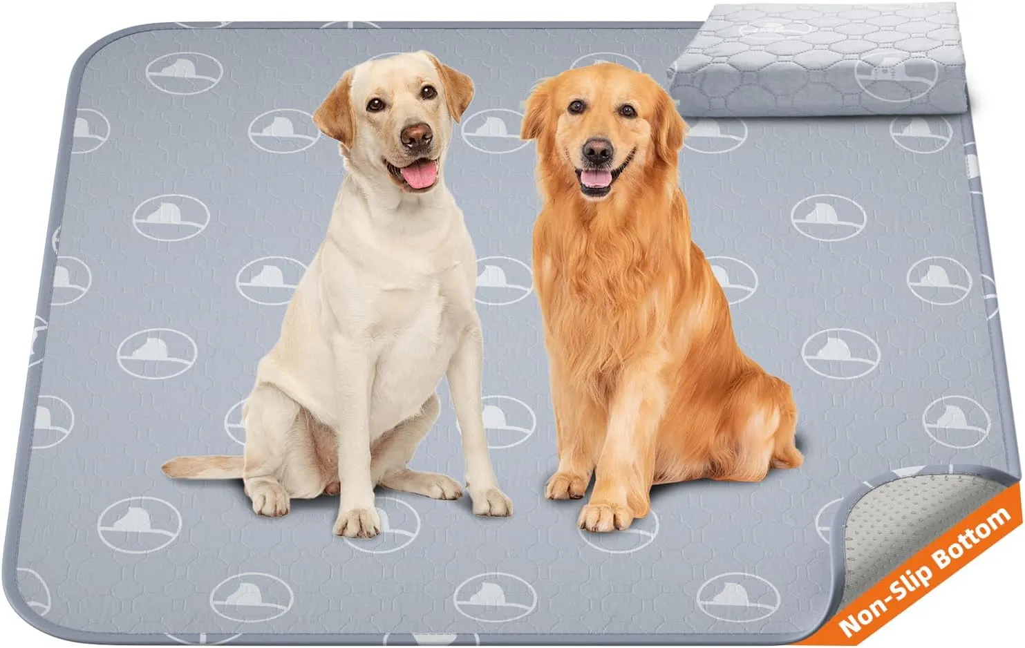 Washable Pee Pads for Dogs 1 Pack, 36" x 36" Reusable Pee Pads for Dogs, Super Absorbent Pet Training Pads, Reusable Puppy Pads for Non-Slip, Designed for Dog Pen, Whelping Pad, Potty TrainingGrey